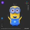 Minion Kevin, Despicable Me, Walt Disney Papercraft Low Poly 3d DIY Kenart10