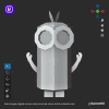 Minion Kevin, Despicable Me, Walt Disney Papercraft Low Poly 3d DIY Kenart10