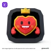 Love Button Kawaii, Tiktok Papercraft Low Poly 3d DIY Kenart10