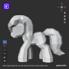 Dulce, My Little Pony Papercraft Low Poly 3d DIY Kenart10