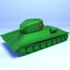 Tank Low poly Papercraft DIY Template