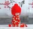 Kokeshi Doll Papercraft, Lowpoly, Low poly Papercraft