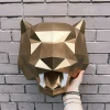 Low Poly Tiger Head Papercraft PDF Template - 3D Wall Trophy DIY Kit - Geometric Animal Decor