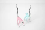 Lemur Polygonal Sculpture, Low Poly Animal. PDF Template