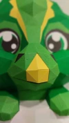 Little Dragon in a Boot Papercraft Template - Low Poly, Pepakura PDF, DIY Handmade, Home Decoration, Creative Gifts