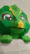 Little Dragon in a Boot Papercraft Template - Low Poly, Pepakura PDF, DIY Handmade, Home Decoration, Creative Gifts