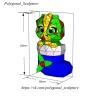 Little Dragon in a Boot Papercraft Template - Low Poly, Pepakura PDF, DIY Handmade, Home Decoration, Creative Gifts
