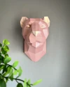 Lioness Trophy Papercraft Template - Low Poly, Pepakura PDF, DIY Handmade, Home Decoration, Creative Gifts