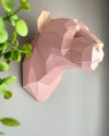 Lioness Trophy Papercraft Template - Low Poly, Pepakura PDF, DIY Handmade, Home Decoration, Creative Gifts