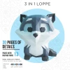 Raccoon, Fox, Wolf Low Poly Papercraft, Paper Sculpture, Low Poly PDF Template, DIY Decor & Gift