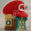 3D Papercraft Super Mario + Home Mushroom template 2 designs | Low Poly Heart Art Decor Sculpture for Home or gift