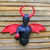 Lucifer Low Poly Wall Papercraft, Paper Sculpture, Low Poly PDF Template, DIY Decor & Gift