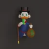 Scrooge McDuck Papercraft, PDF Template, DIY 3d Model, FanArt, Paper Sculpture, Low Poly, Pepakura Craft, Manualidad