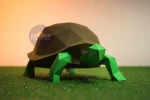 Turtle, Tortoises PDF Template, Low Poly, Paper Sculpture, DIY, Pepakura Pattern, Handmade, Papercraft, Lowpoly, Lowpoly Papercraft
