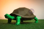 Turtle, Tortoises PDF Template, Low Poly, Paper Sculpture, DIY, Pepakura Pattern, Handmade, Papercraft, Lowpoly, Lowpoly Papercraft