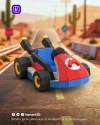 Mini Kart, Super Mario Papercraft Low Poly 3d DIY Kenart10