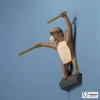 Ninja Monkey Papercraft, DIY Paper Sculpture, Wall Decor, Low Poly Papercraft