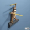 Ninja Monkey Papercraft, DIY Paper Sculpture, Wall Decor, Low Poly Papercraft