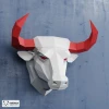 Bull Papercraft, 3D Paper Craft Bull, DIY Bull Head, Low Poly Papercraft