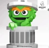 Oscar the Grouch Low Poly Papercraft Template Pepakura PDF DIY Handmade