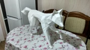 Fox Running PDF Template, Low Poly, Paper Sculpture, DIY, Pepakura Pattern, Handmade, Papercraft, Lowpoly, Lowpoly Papercraft