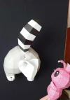Cucul Raton (Raccoon Bottom) Papercraft, Lowpoly Papercraft, Fovea - Papercraft - Nonitt