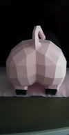 Cucul Cochonou (Pig Bottom) Papercraft, Lowpoly Papercraft, Fovea - Papercraft - Nonitt