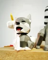 Wobble Shiba Papercraft, Lowpoly Papercraft, Fovea - Papercraft - Nonitt