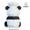 Panda Pastry Chef Low Poly Papercraft Template Pepakura PDF DIY Handmade