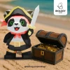 Pirate Panda Low Poly Papercraft Template Pepakura PDF DIY Handmade