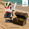 Pirate Panda Low Poly Papercraft Template Pepakura PDF DIY Handmade
