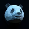 Panda Head Papercraft Low Poly Decoration, PDF Template, DIY Paper 3D CumulusCraft