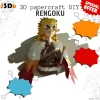 Rengoku Kyoujurou - Kimetsu no Yaiba Papercraft PDF Template For office, Room, Decor, DIY gift for friends, family, Low poly Paper, Paper Craft 3D kit by J3Du