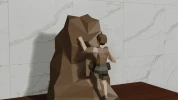Rock Climber 3D Decor Low poly Papercraft, DIY, PDF