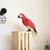 Macaw Parrot Low Poly Papercraft, Paper Sculpture, Low Poly PDF Template, DIY Decor & Gift