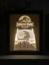 Jurassic Park DIY Layered 3D Lightbox Papercut Template | Digital Lightbox Art for Home Decor, Shadow Box SVG PDF