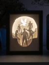DC Comics Peacemaker Dead DIY Layered 3D Lightbox Papercut Template | Digital Lightbox Art for Home Decor, Shadow Box SVG PDF