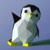 Penguin 3D Decor Low poly Papercraft, DIY, PDF