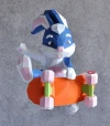 DIY Rabbit Skateboarder Papercraft Template Low Poly 3D Animal Model Instant Download PDF Paper Sculpture Fun Home Decor