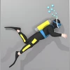 Diver PDF Papercraft Templates, Paper Art and Craft for Home Decor, DIY, 3DIER, PDF Patterns, Papercraft Templates, Low Poly