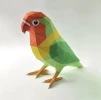 DIY Lovebird Papercraft Template Low Poly 3D Tropical Bird Model Instant Download PDF Paper Sculpture Home Decor