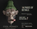 Monkey Low Poly Papercraft, Paper Sculpture, Low Poly PDF Template, DIY Decor & Gift