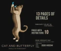 Cat and Butterfly Low Poly Papercraft, Paper Sculpture, Low Poly PDF Template, DIY Decor & Gift