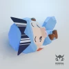 PIGTLE, Papercraft, Template, DIY, Paper, Low Poly, Cute, Kawaii, 3D Model, Pdf Low Poply, Kids Toy