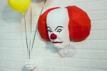 Pennywise 1990 PDF Template, Low Poly, Paper Sculpture, DIY, Pepakura Pattern, Handmade, Papercraft, Lowpoly, Lowpoly Papercraft