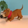 3D Low Poly Puppy Chihuahua DIY | Printable Papercraft | Unique Geometric Decoration | Original Gift | Relaxing Craft | PDF model
