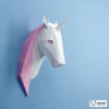 Unicorn Papercraft, 3D Paper Sculpture, Wall Decor, Low Poly Papercraft