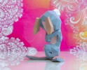 Rabbit Yoga Papercraft, Lowpoly, Lowpoly Papercraft