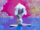 Rabbit Yoga Papercraft, Lowpoly, Lowpoly Papercraft