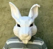 Rabbit Mask Papercraft, DIY, Low-poly Papercraft